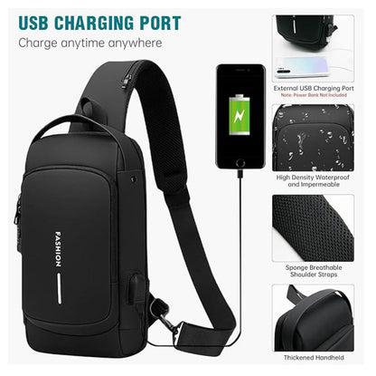 Bolso Anti Robo De Cuero Con Usb